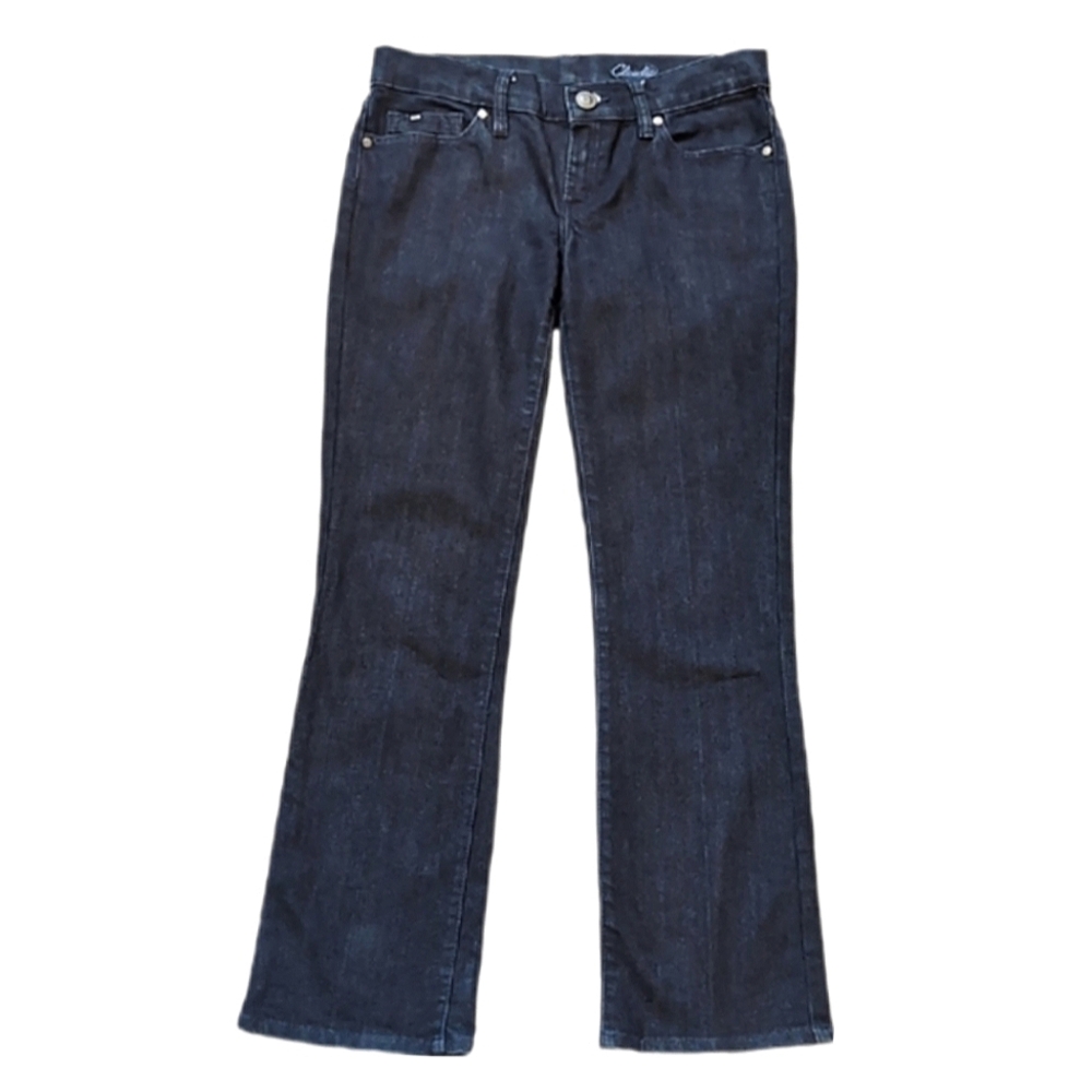 MNG Mango Claudia Bootcut Jeans Womens Size 6 Dark Blue Low Rise Vintage Denim